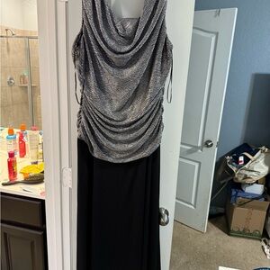 R&M Richards Silver and Black Dress